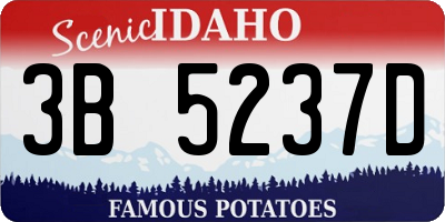 ID license plate 3B5237D
