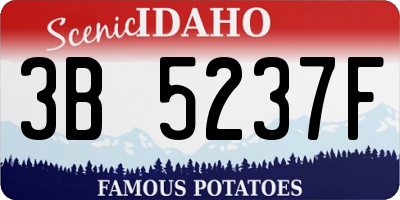 ID license plate 3B5237F