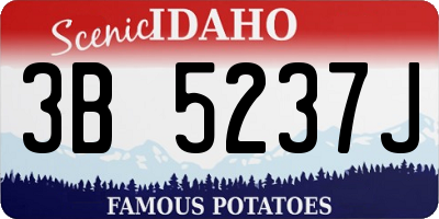 ID license plate 3B5237J