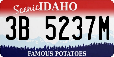 ID license plate 3B5237M