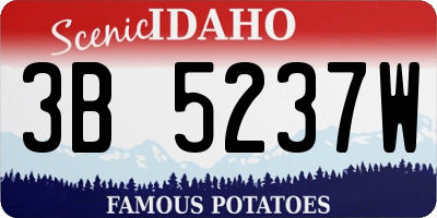 ID license plate 3B5237W