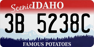 ID license plate 3B5238C