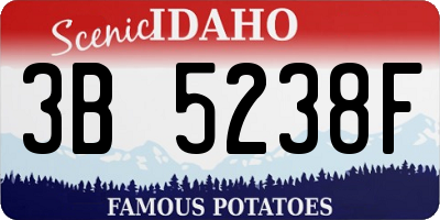 ID license plate 3B5238F