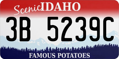 ID license plate 3B5239C