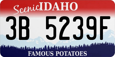 ID license plate 3B5239F