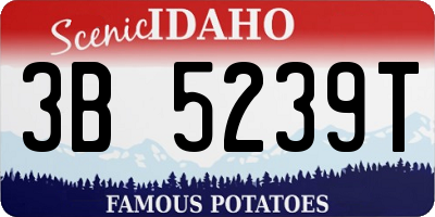 ID license plate 3B5239T