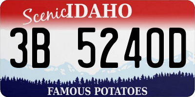 ID license plate 3B5240D