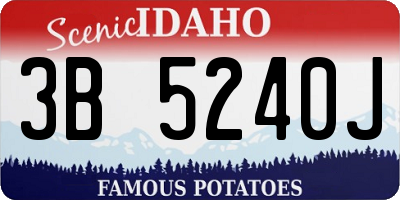 ID license plate 3B5240J
