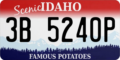 ID license plate 3B5240P