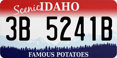 ID license plate 3B5241B