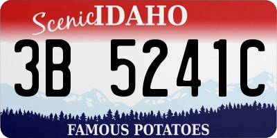 ID license plate 3B5241C