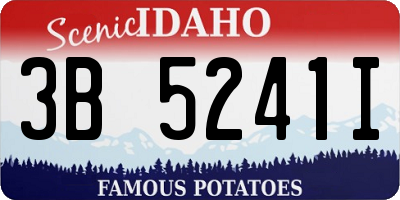 ID license plate 3B5241I