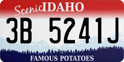 ID license plate 3B5241J