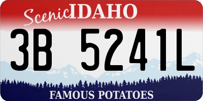 ID license plate 3B5241L