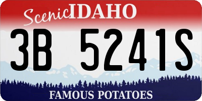 ID license plate 3B5241S