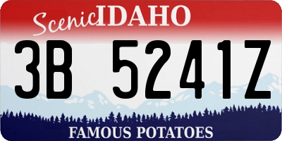 ID license plate 3B5241Z
