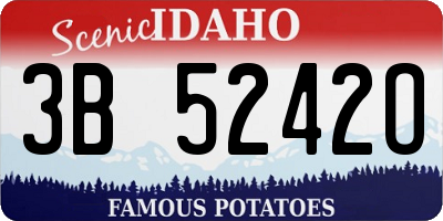 ID license plate 3B5242O