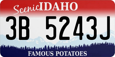 ID license plate 3B5243J