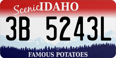 ID license plate 3B5243L