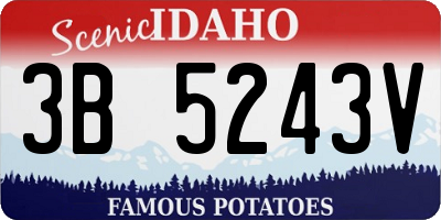 ID license plate 3B5243V