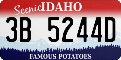 ID license plate 3B5244D