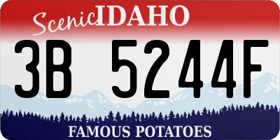 ID license plate 3B5244F