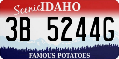 ID license plate 3B5244G