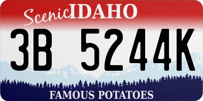 ID license plate 3B5244K