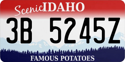 ID license plate 3B5245Z