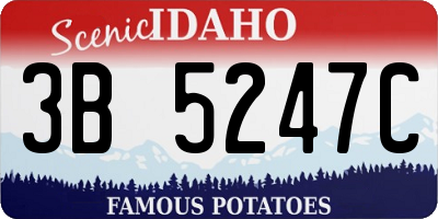 ID license plate 3B5247C