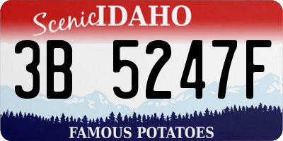 ID license plate 3B5247F
