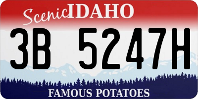 ID license plate 3B5247H