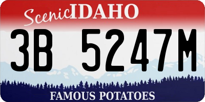 ID license plate 3B5247M