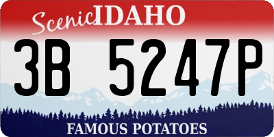 ID license plate 3B5247P