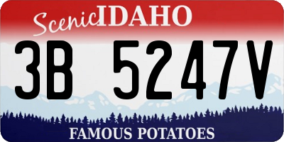 ID license plate 3B5247V