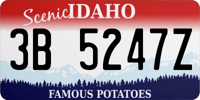 ID license plate 3B5247Z