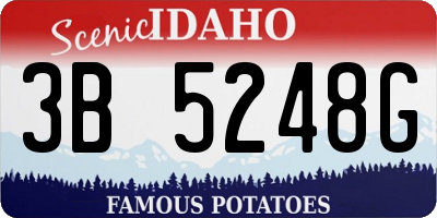 ID license plate 3B5248G