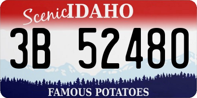 ID license plate 3B5248O