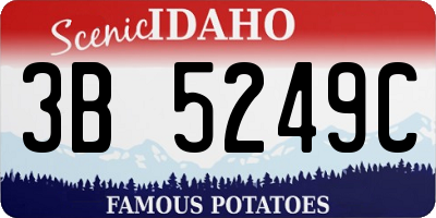 ID license plate 3B5249C
