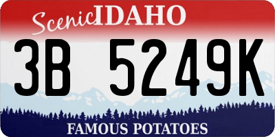 ID license plate 3B5249K
