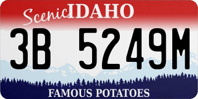 ID license plate 3B5249M