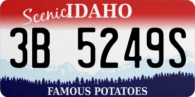 ID license plate 3B5249S