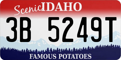 ID license plate 3B5249T