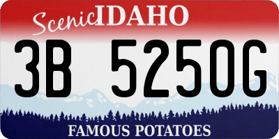 ID license plate 3B5250G