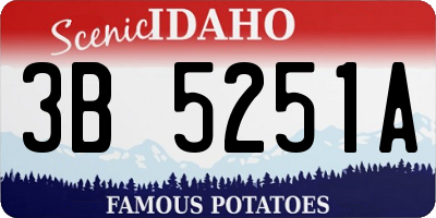 ID license plate 3B5251A