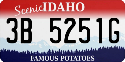 ID license plate 3B5251G