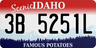 ID license plate 3B5251L