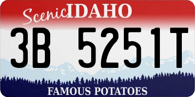 ID license plate 3B5251T