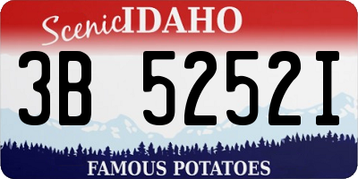 ID license plate 3B5252I