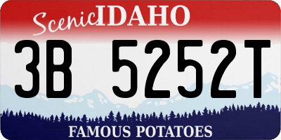 ID license plate 3B5252T
